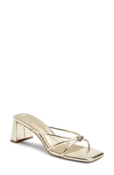 Open Edit Jamie Block Heel Sandal In Gold