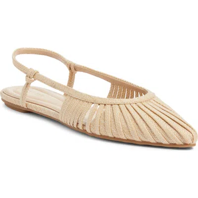 Open Edit Kaira Woven Slingback Flat In Brown