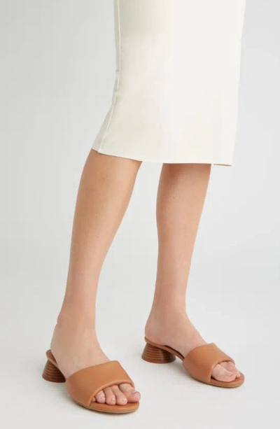 Open Edit Kalani Slide Sandal In Tan Cashew