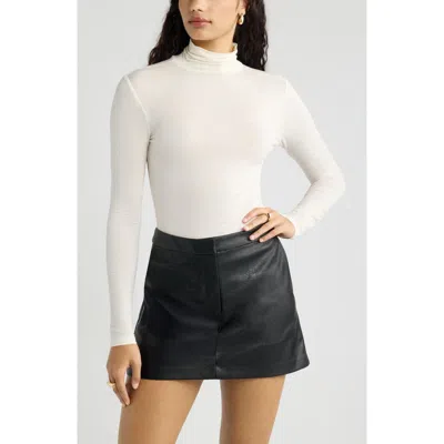 Open Edit Knit Turtleneck In Ivory Egret