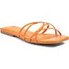Open Edit Korva Slide Sandal In Orange Zest