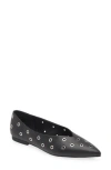 Open Edit Kyler Pointed Toe Flat In Black
