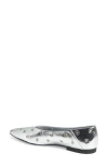 Open Edit Kyler Pointed Toe Flat In Silver