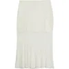 Open Edit Lace Midi Skirt In White