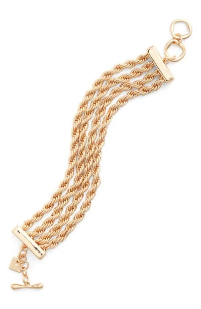 Open Edit Layered Chain Bracelet In Gold