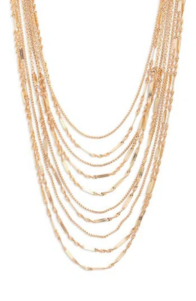 Open Edit Layered Chain Necklace In Gold