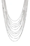 Open Edit Layered Chain Necklace In Metallic