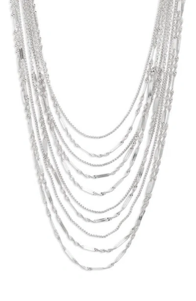 Open Edit Layered Chain Necklace In Metallic