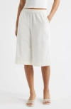 Open Edit Linen Blend Culottes In White
