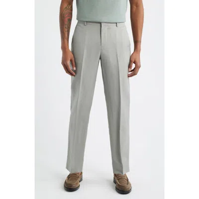 Open Edit Linen Blend Pants In Gray