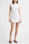 Open Edit Linen Blend Shift Dress In White