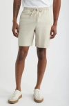 Open Edit Linen Blend Shorts In Neutral
