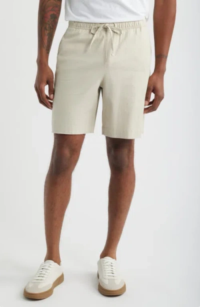 Open Edit Linen Blend Shorts In Neutral