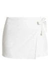 Open Edit Linen Blend Wrap Skort