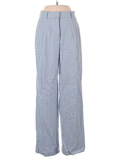 Pre-owned Open Edit Linen Pants In Blue