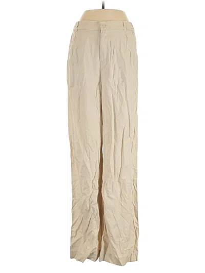 Pre-owned Open Edit Linen Pants In Brown