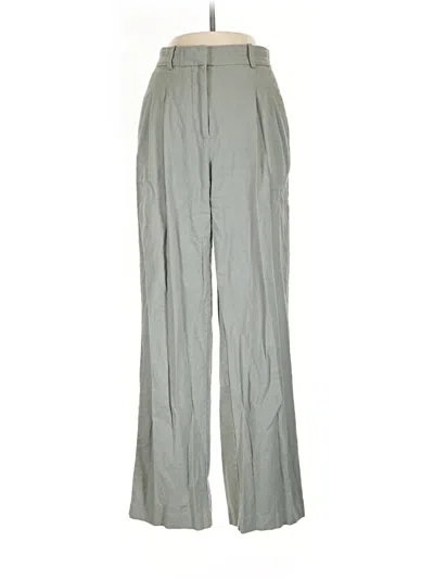 Pre-owned Open Edit Linen Pants In Gray