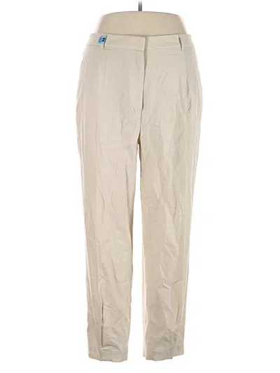 Pre-owned Open Edit Linen Pants In Tan