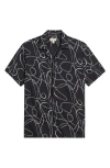 Open Edit Linework Print Camp Shirt