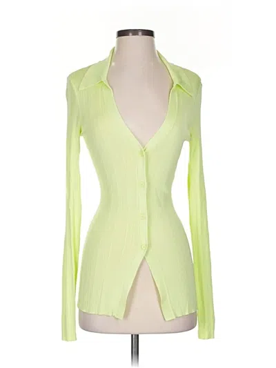 Pre-owned Open Edit Long Sleeve Blouse In Green