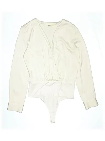 Pre-owned Open Edit Long Sleeve Blouse In Ivory