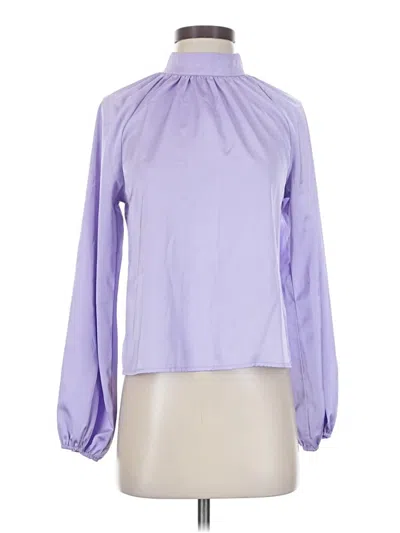 Pre-owned Open Edit Long Sleeve Blouse In Purple
