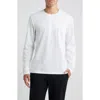 Open Edit Long Sleeve Cotton T-shirt In White