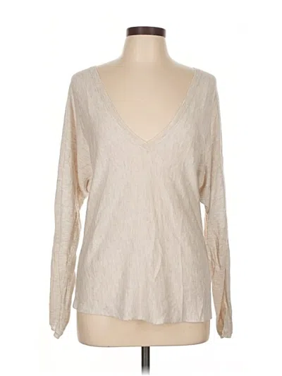 Pre-owned Open Edit Long Sleeve T-shirt In Brown