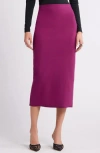 Open Edit Luxe Sculpt Maxi Skirt In Purple Magenta
