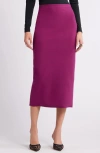 Open Edit Luxe Sculpt Maxi Skirt In Purple Magenta