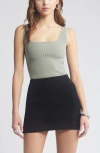 Open Edit Luxe Sculpt Tank In Green Halo