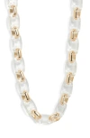 Open Edit Mariner Resin Link Collar Necklace