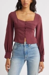 Open Edit Matte Satin Corset Top