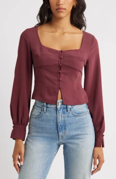 Open Edit Matte Satin Corset Top