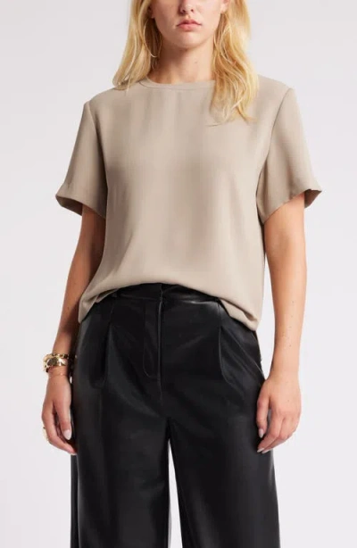 Open Edit Matte Satin Tee In Chia