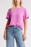 Open Edit Matte Satin Tee In Pink Rosebud