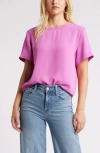 Open Edit Matte Satin Tee In Pink Rosebud