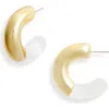 Open Edit Metal & Resin Hoop Earrings