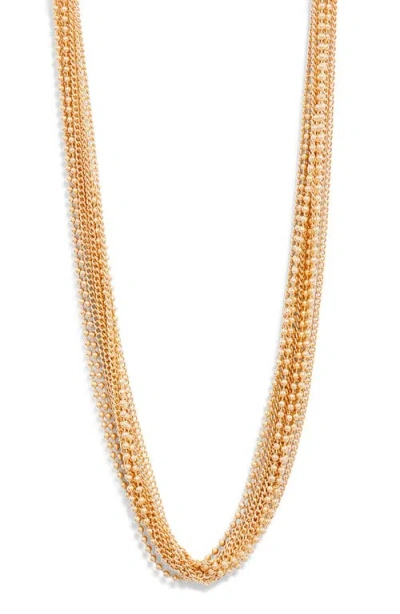 Open Edit Mixed Chain Layered Necklace In Gold