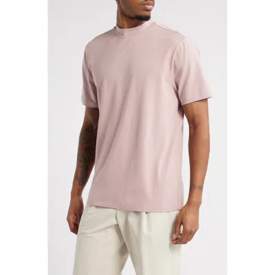 Open Edit Mock Neck T-shirt In Pink Timber