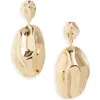 Open Edit Molten Drop Earrings In Gold