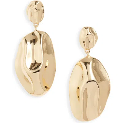 Open Edit Molten Drop Earrings In Gold