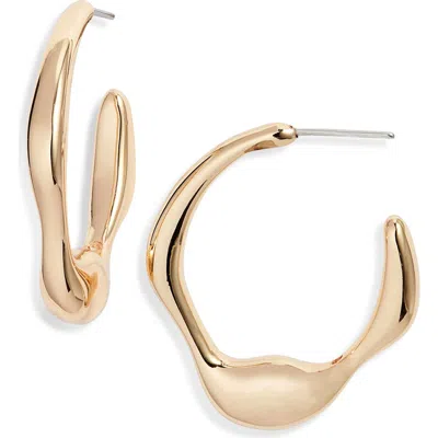 Open Edit Molten Hoop Earrings