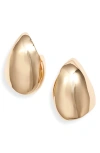 OPEN EDIT OPEN EDIT MOLTEN TEARDROP STUD EARRINGS