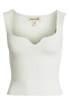 Open Edit Notched Rib Sweater Tank In Gold