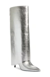 Open Edit Nyomi Tall Boot In Silver Metallic