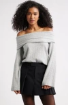 Open Edit Off The Shoulder Sweater In White