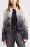 Open Edit Ombré Faux Fur Jacket In Multi