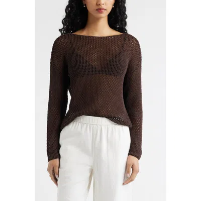 Open Edit Open Stitch Sweater In Brown