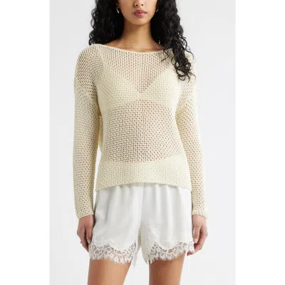 Open Edit Open Stitch Sweater In White